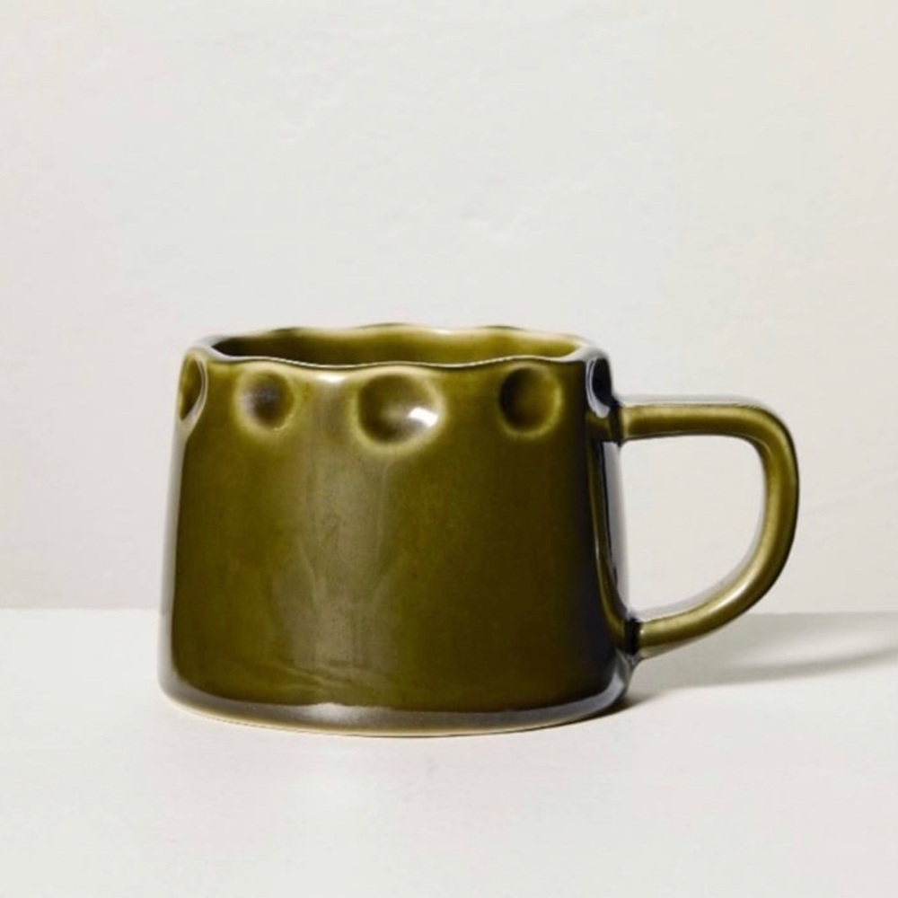 10-Ounce Carved Edge Ceramic Mug Green - Hearth & Hand with Magnolia